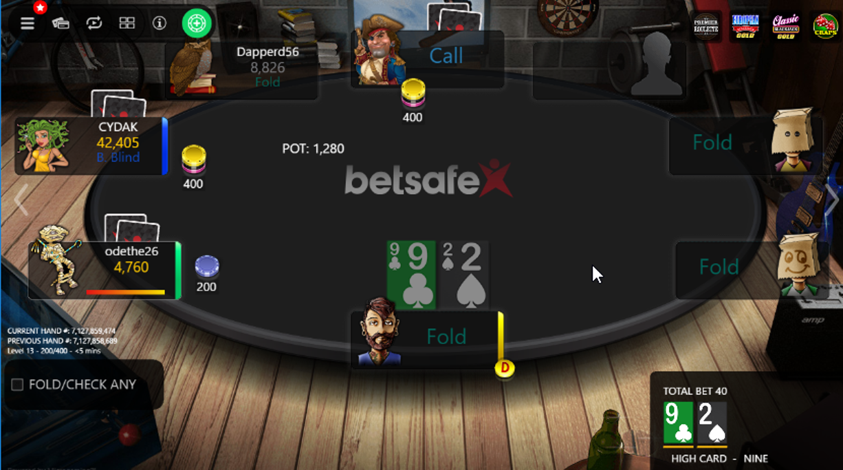 Poker Room Betsafe - DonkHunter