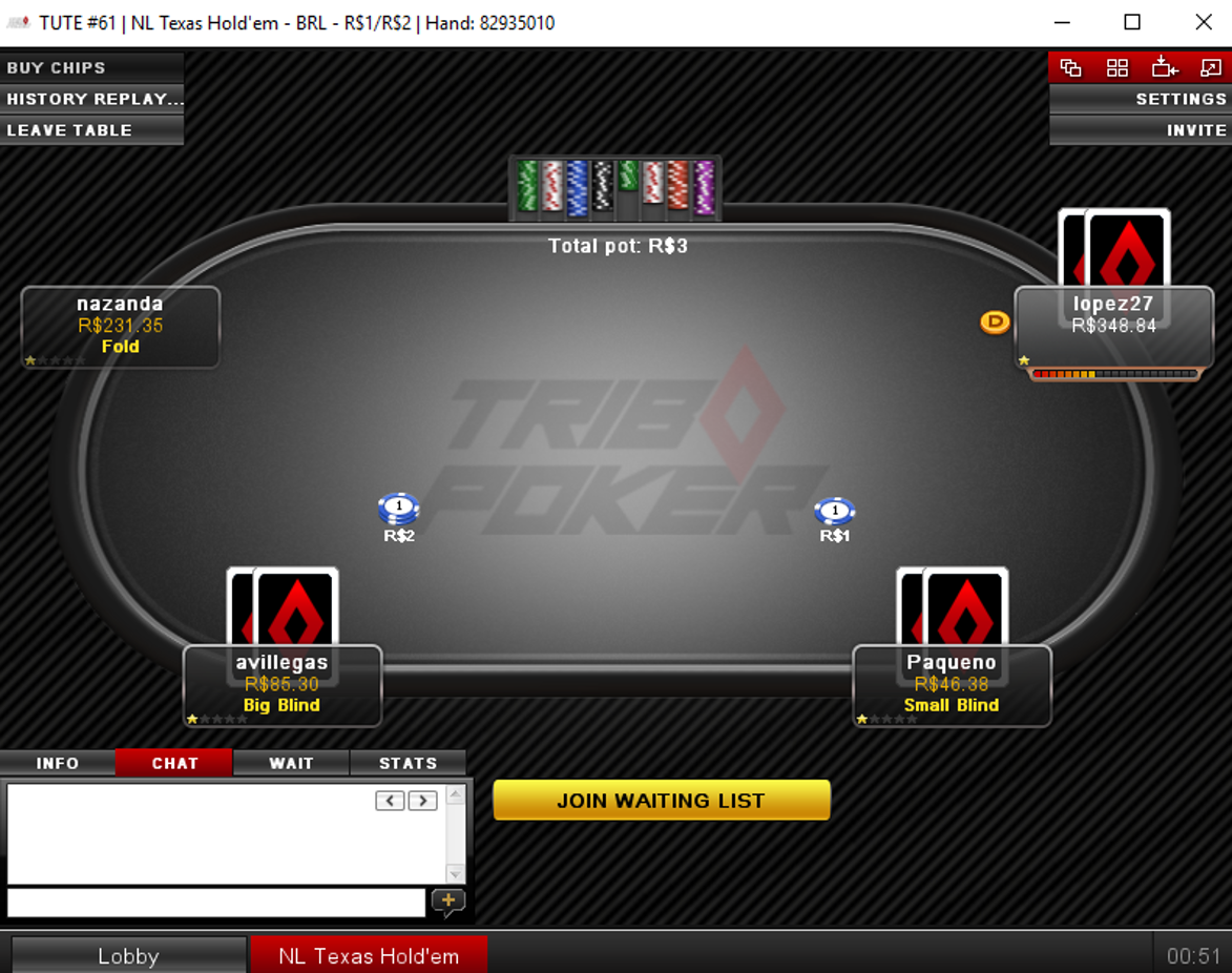 RAP Poker Network table