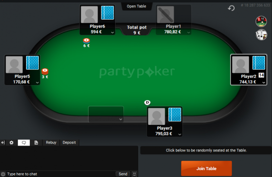 partypoker.fr table