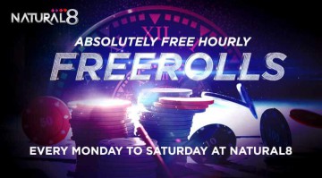 Natural8 oferece torneios Freeroll por hora de segunda a sábado news image