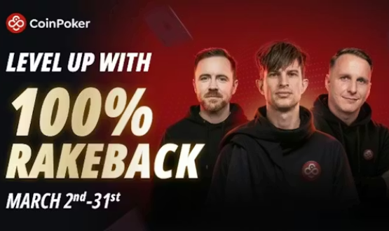 CoinPoker Offers 100% Rakeback in March image